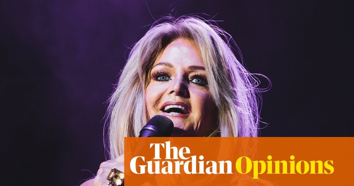 Bonnie Tyler performing live on stage in the 1980s