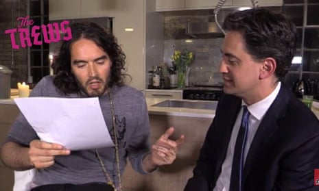 Ed Miliband meeting with comedian Russell Brand, April 28, 2015.