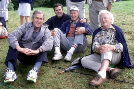 George W Bush (left) with his family at the Ryder Cup in 1999