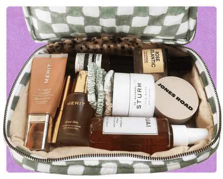 Maison M Checked travel pouch