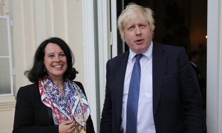 Sylvie Bermann, then French ambassador to Britain, pictured in 2016 with Boris Johnson, then foreign secretary.