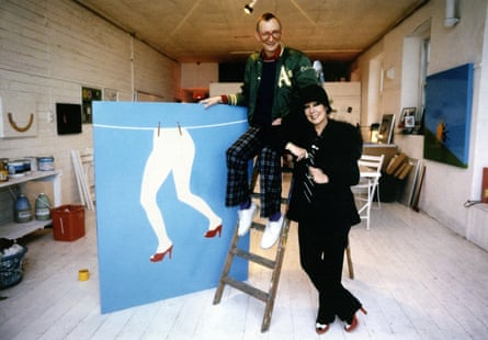 Molly Parkin with her husband Patrick Hughes. They moved to Cornwall in 1975, later divorcing in 1981.