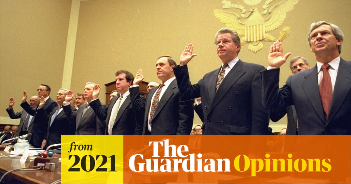 tobacco companies lied Big tobacco got caught in a lie by Congress. Now it's the oil industry's turn | Mark Hertsgaard tobacco companies lied Big tobacco got caught in a lie by Congress. Now it's the oil industry's turn | Mark Hertsgaard