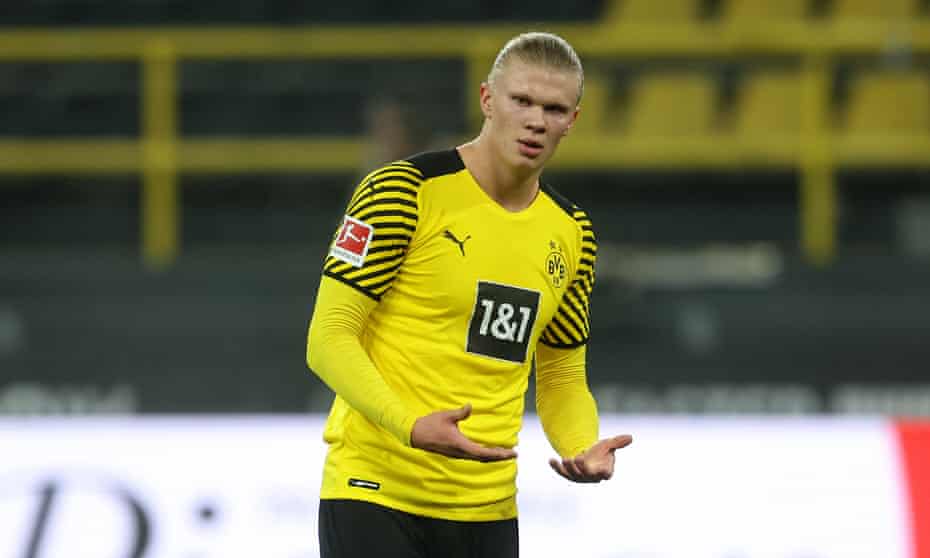 Erling Haaland spoke about his future after scoring twice for Borussia Dortmund against Freiburg.