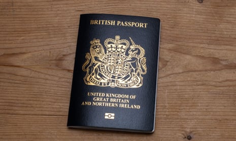 a new blue British passport