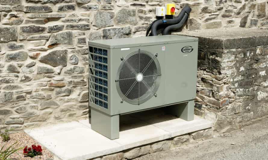 An air source heat pump