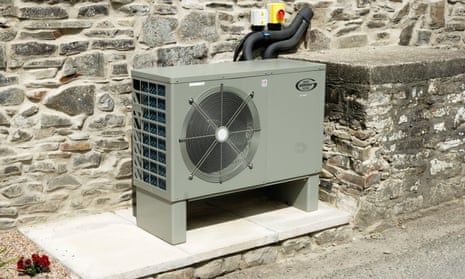An air source heat pump in Wales.