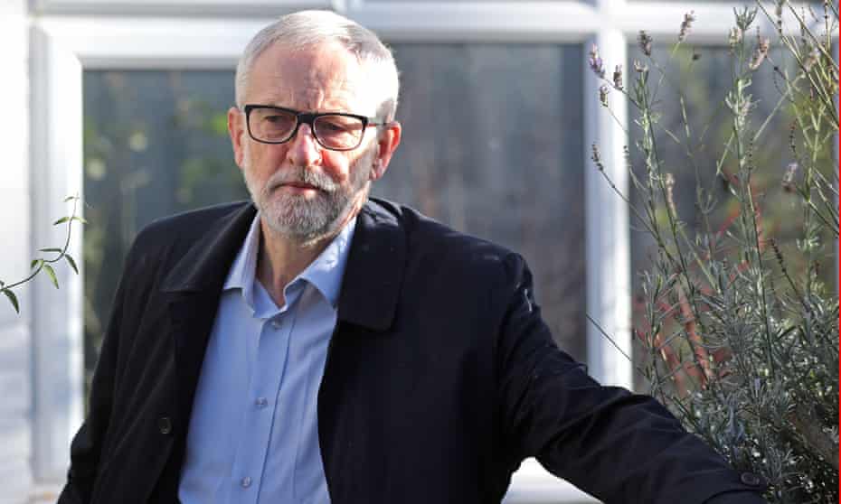 Jeremy Corbyn outside his home in Islington, north London. 