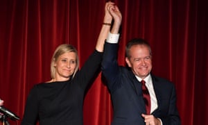 Susan Lamb and Bill Shorten claim victory in the seat of Longman on Saturday night.