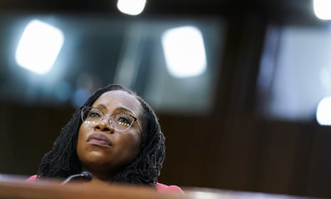 Ketanji Brown Jackson<br>Supreme Court nominee Ketanji Brown Jackson testifies during her Senate Judiciary Committee confirmation hearing on Capitol Hill in Washington, Tuesday, March 22, 2022. (AP Photo/Andrew Harnik)