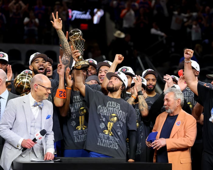 ‘He is him’: indomitable Jalen Brunson quiets doubters as Knicks end 53-year wait
