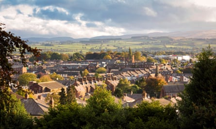 View of the Penrith skyline at sunset