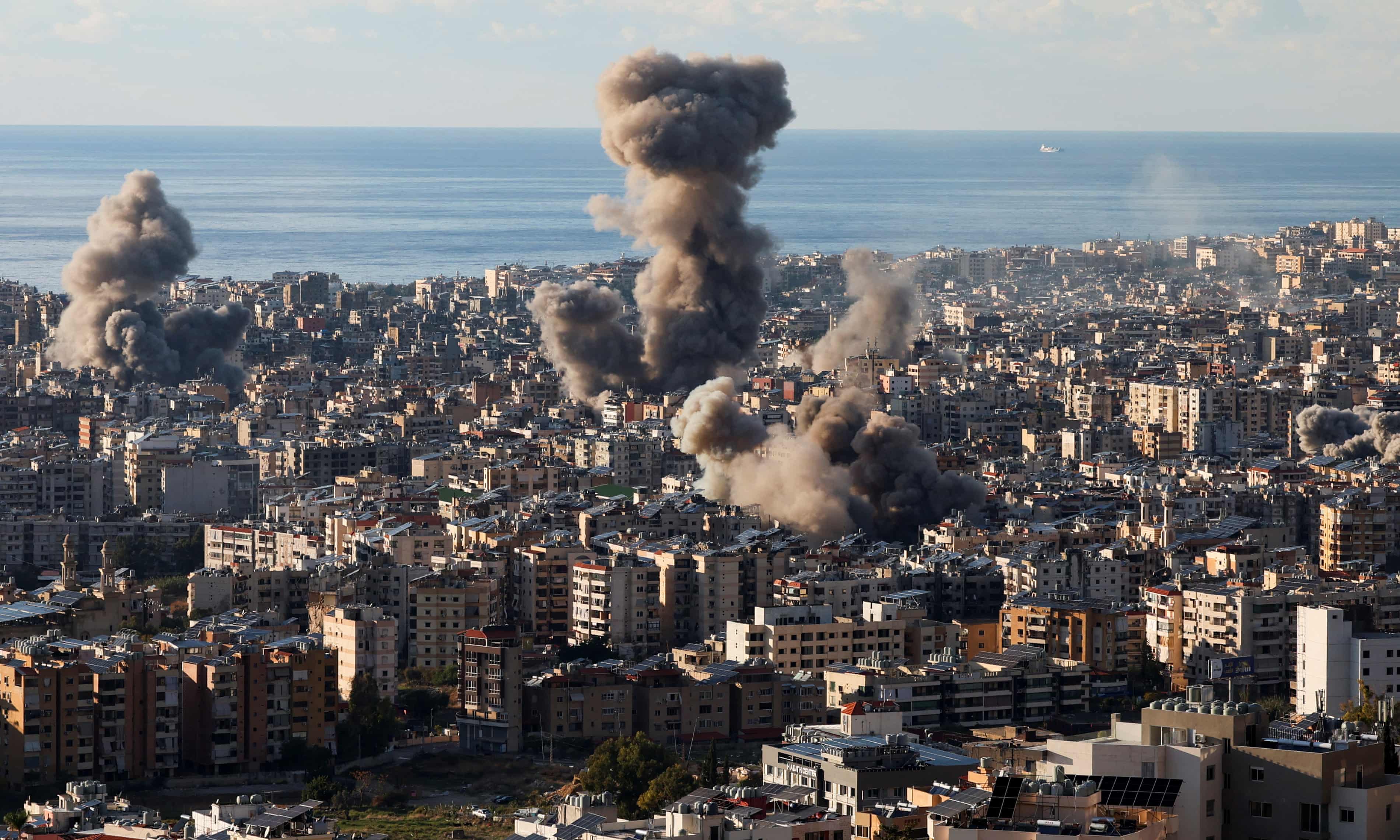 Israel launches large-scale airstrikes on Beirut hours before cabinet due to discuss ceasefire (theguardian.com)