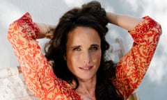 LOS ANGELES, CALIFORNIA - July 17, 2019: Andie MacDowell, an American actress and fashion model, poses for a portrait at her home in Los Angeles. CREDIT: Philip Cheung for The Guardian G2