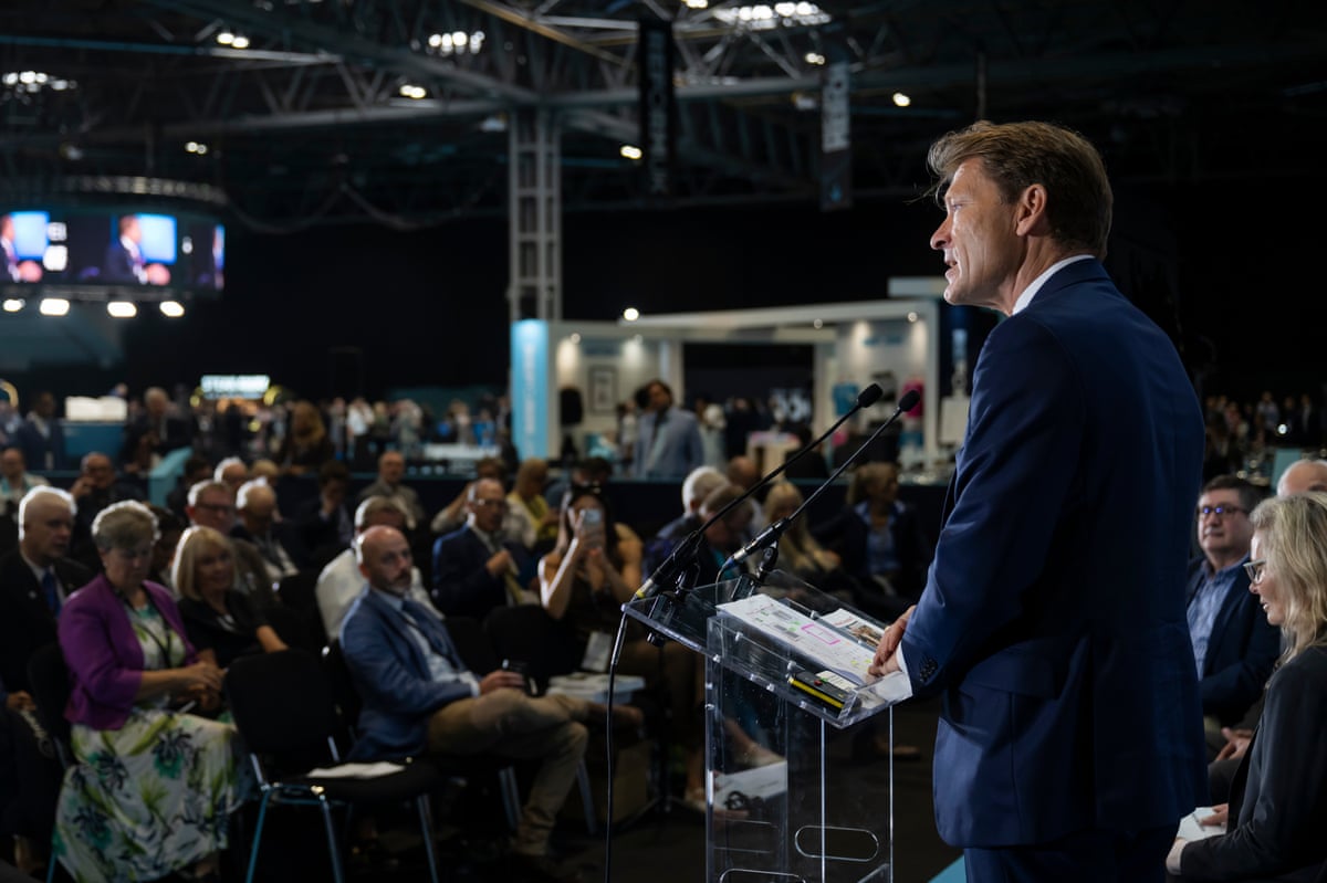 Richard Tice speaking at a fringe event at the conference.
