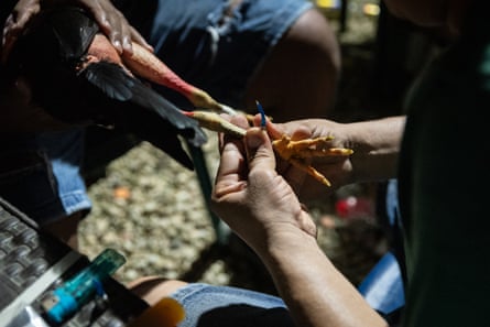 Man working with hands