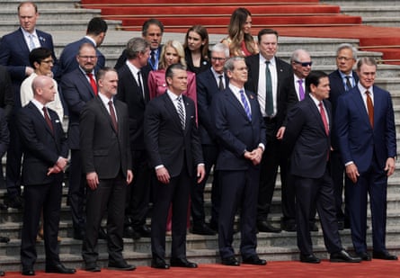 Senior US figures at Beijing welcome ceremony