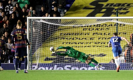 Birmingham dent QPR’s promotion push with Trusty and Longelo on target | Championship 5 John Ruddy saves a penalty from Lyndon Dykes.