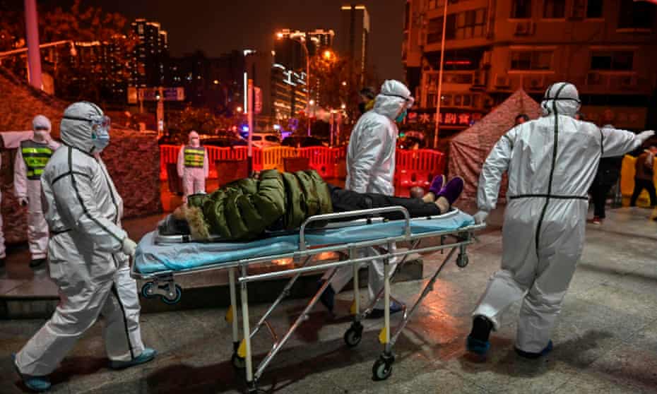 Man with mystery illness brought into Wuhan hospital earlier this year.