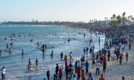 People at Coco beach, Dar es Salaam, Tanzania, January 2020.