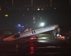 Air Canada plane collides with ground vehicle at New York’s LaGuardia airport, halting all flights