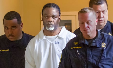 Ledell Lee appears in Pulaski county circuit court on Tuesday 18 April for a hearing in which lawyers argued to stop his execution. 