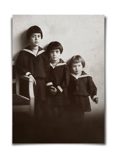 Lotte, Sonja and Ursula in sailor suits made by their mother.