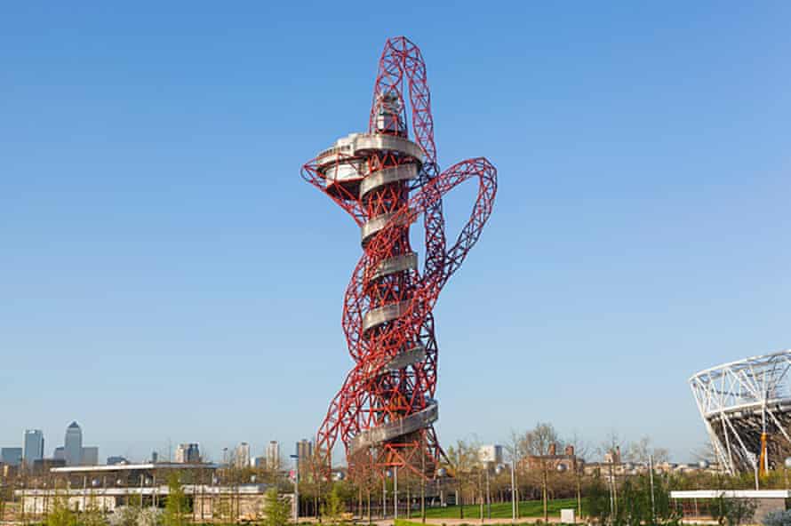 The Arcelormittal Orbit sculpture in the Olympic Park.