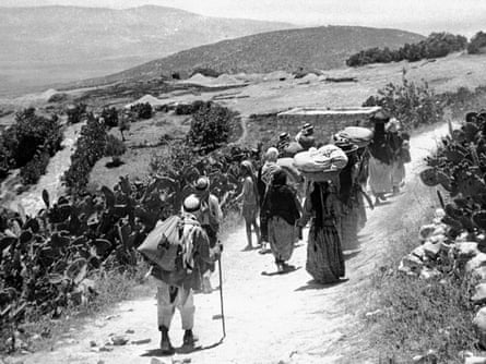 The 1948 Palestinian exodus when hundreds of thousands of people were expelled from their homes