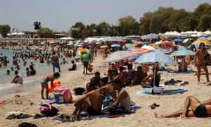 Beach near Athens, Greece.