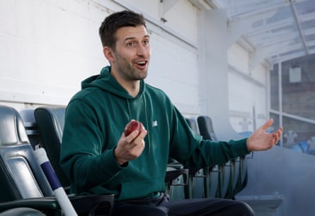 Mark Wood in buoyant mood at The Oval