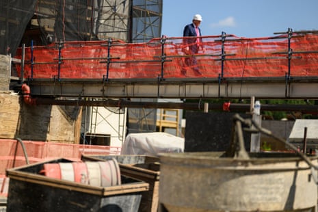 Donald Trump inspected the Federal Reserve renovation on 24 July 2025 in Washington DC.