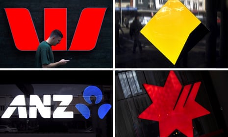 Composite image of Australia's big four bank logos