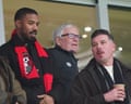 Bill Foley with the co-owner Michael B Jordan at a Bournemouth game in December 2022