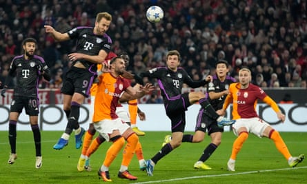 Harry Kane scores for Bayern Munich against Galatasaray in the Chhampions League
