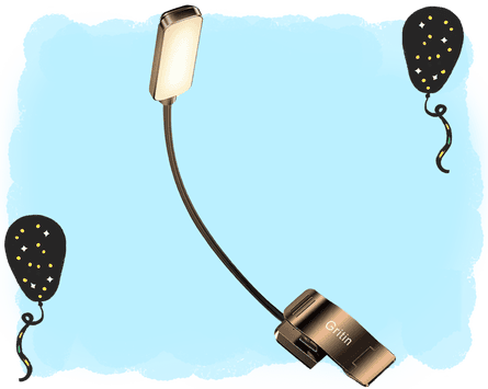 Gritin 9 LED Clip on Book Light, 3 Eye-Protecting Modes Flexible Reading Light Book Lamp (Warm&Cool White Light) -Stepless Dimming, Rechargeable, Long Battery Life, 4-Level Power Indicator