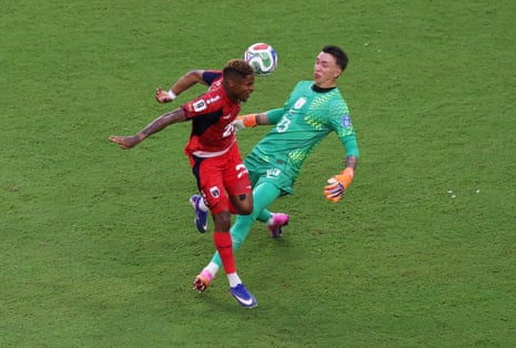 Cape Verde’s Helio Varela goes past Uruguay’s Fernando Muslera