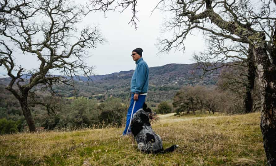 Jim Wilson, an environmental activist and a co-writer of Measure C, on his land in Napa.