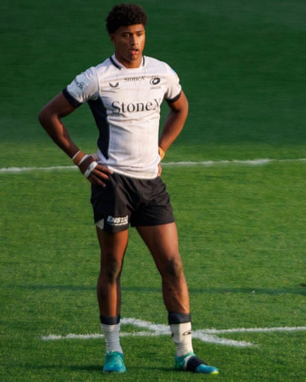 Noah Caluori during the Prem match between Bristol Bears and Saracens