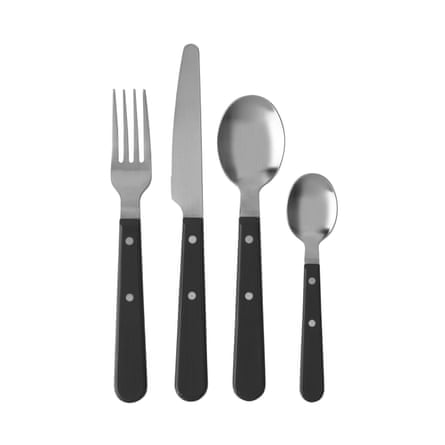 Ikea LIVNÄRA 24-piece cutlery set, black