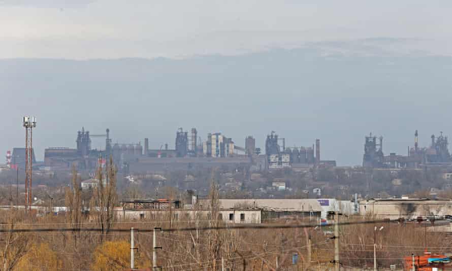 A view of the Illich Steel and Iron Works in Mariupol from earlier in April.