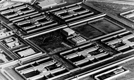 Aerial view of the H-blocks at the Maze prison