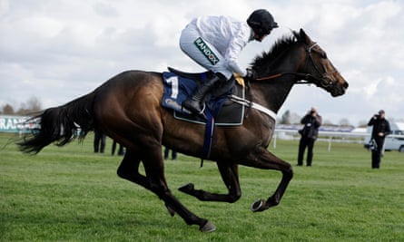 Constitution Hill en route to winning the Aintree Hurdle in April 2023