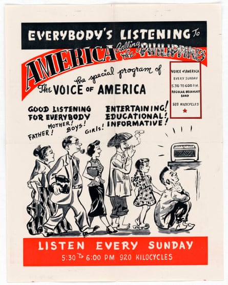 A poster advertising the Voice of America