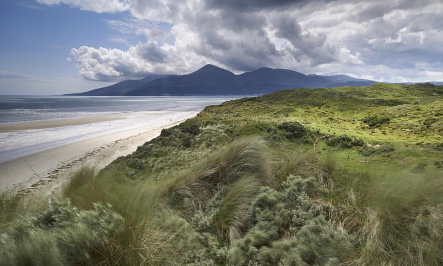 View to the Mourne Mountains from Murlough national nature reserve.