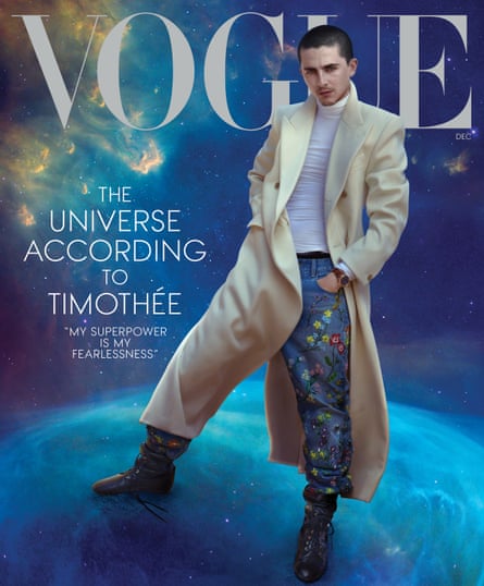 Timothée Chalamet on the cover of Vogue’s December 2025 issue