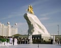 Gurbanguly Berdymukhamedov’s aureate statue.