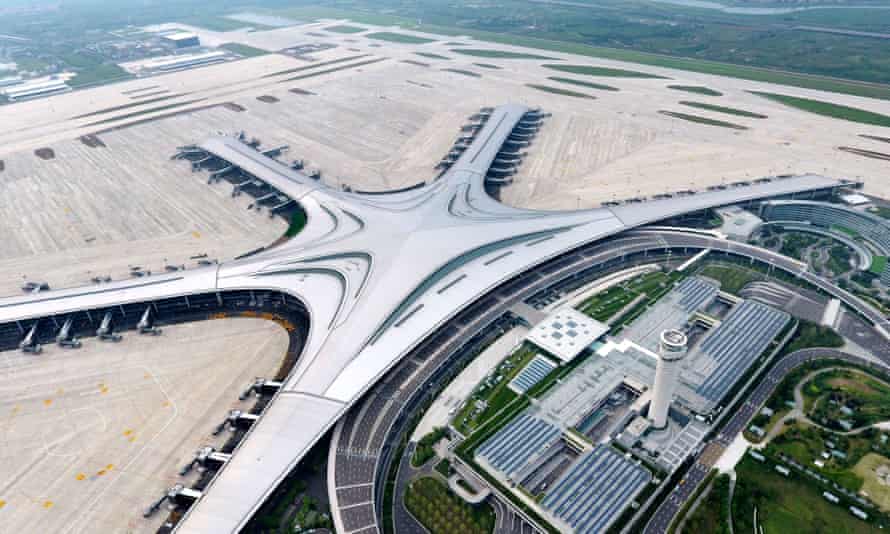 Qingdao Jiaodong airport in Shandong province, China.