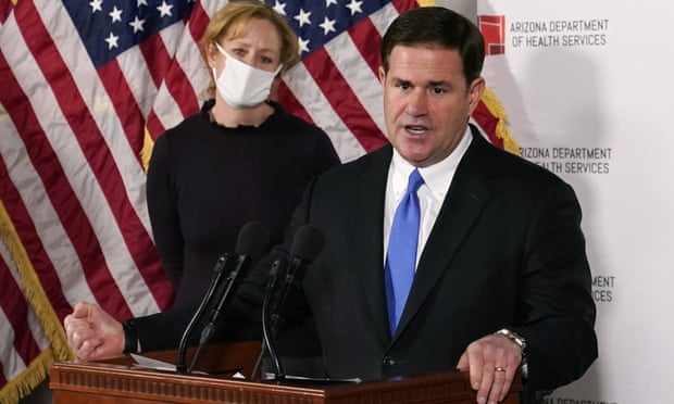 Governor Doug Ducey of Arizona has been at odds with the Biden administration over use of the Covid relief funds for months.