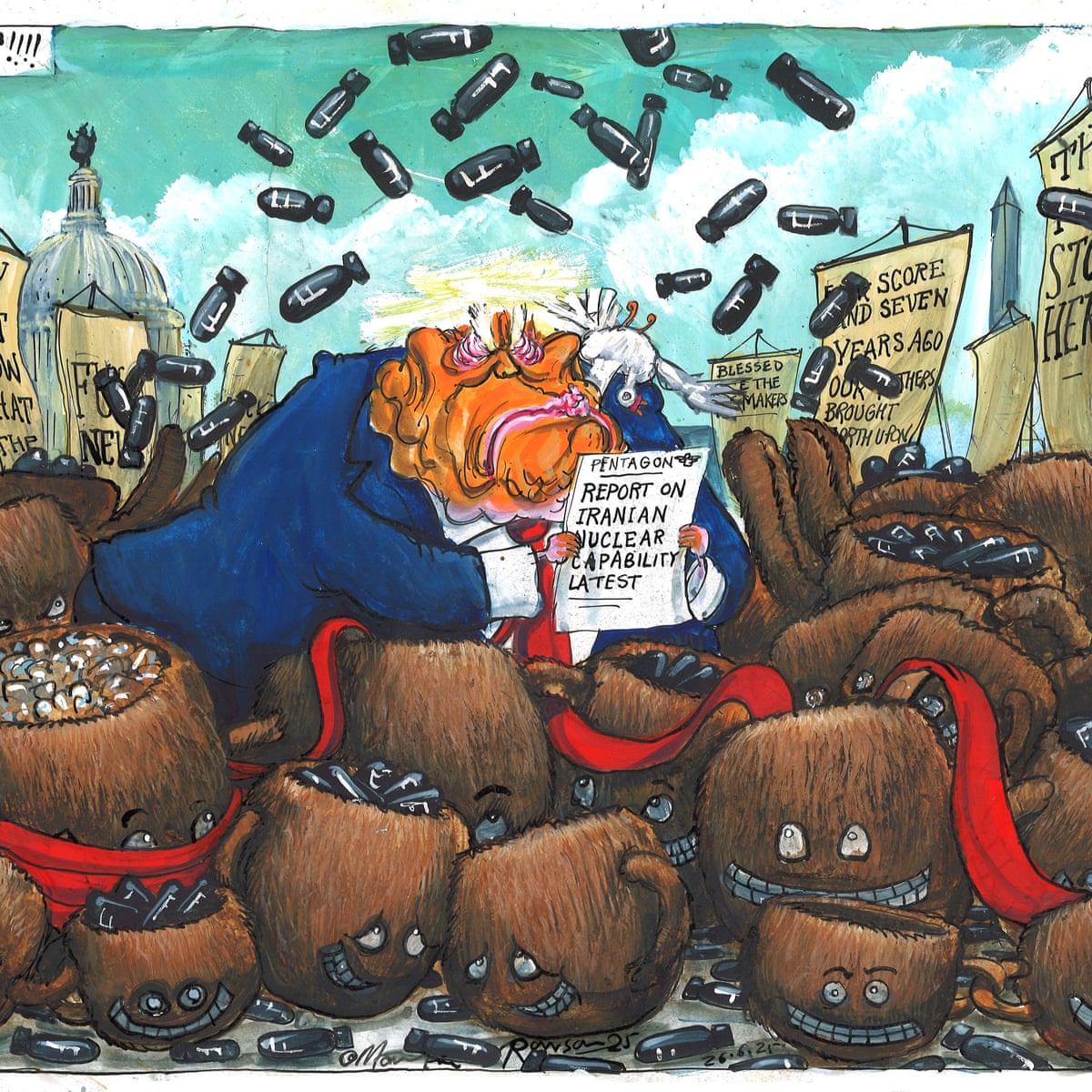 Rowson Cartoon Donald Trump Political Cartoons Cartoon Gallery: Recent President